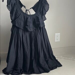 Free People Black Babydoll Dress